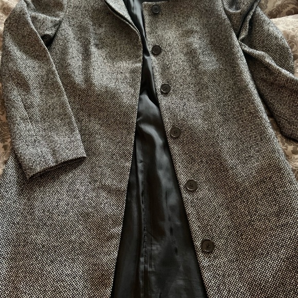 Italian tweed wool classic light coat - Picture 6 of 13